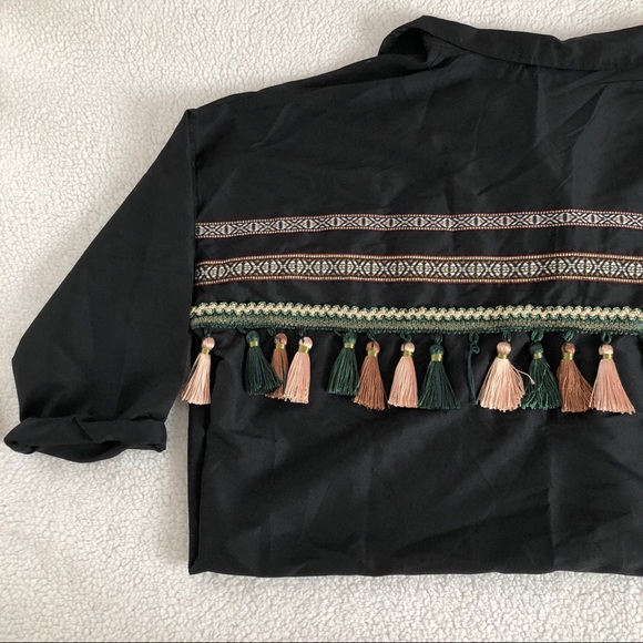 NOT FOR SALE RN! DO NOT BUY NWT Boohoo Plus Tassel Shirt Dress Size 14 - Picture 4 of 8